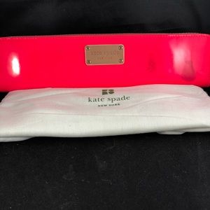 Kate Spade Long Narrow Neon Patent Leather Wallet
